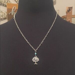 Silver Tree Pendant Necklace